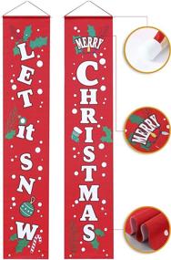 img 2 attached to 🎄 Captivating JOYIN Merry Christmas Banner: A Festive 72"x12" Porch Sign for Joyful Christmas Decorations on Doors, Walls, and Indoors/Outdoors!