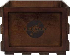 img 3 attached to 🎵 Crosley AC1004A-MA Mahogany Record Storage Crate - Holds 75 Albums with Style!