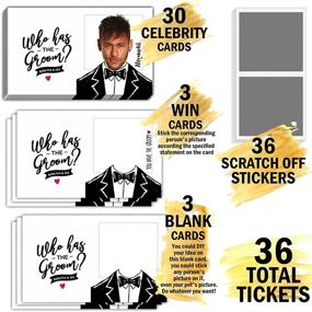 img 2 attached to 🎉 Bridal Shower Games - Scratch Off Celebrity Cards: Who Has The Groom, 36 Count, Bachelorette Party Games Supplies
