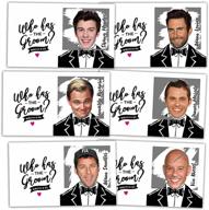 🎉 bridal shower games - scratch off celebrity cards: who has the groom, 36 count, bachelorette party games supplies logo