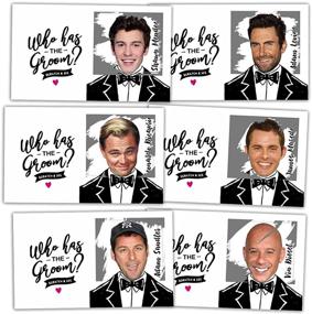 img 4 attached to 🎉 Bridal Shower Games - Scratch Off Celebrity Cards: Who Has The Groom, 36 Count, Bachelorette Party Games Supplies