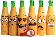 🍺 6-pack funny quotes & cartoons beer bottle sleeve covers - thick neoprene, fully stitched, non-glued base + bottle opener - trendy gift for amazing drinkers & hosting item #6b-yfc логотип