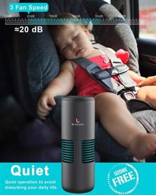img 2 attached to Compact Air Purifier, brocoon H12 True HEPA Car Air Purifiers for Home, Small Room up to 199 SQ.FT, Ozone-Free, USB-Powered, Portable Car Air Cleaner Eliminators for Small Particles