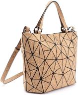 👜 luminous holographic geometric handbag for women's shopping - handbags & wallets logo