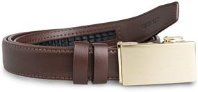 img 1 attached to 🔍 Optimized Search: Kids' Ratchet Leather Belts - Mission Belt Boys' Accessory