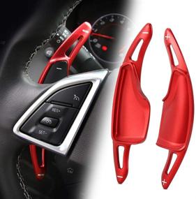 img 4 attached to 🚗 Enhance Your Ride: Premium Aluminum Alloy Paddle Shifters Handle Cover Frame Sticker for Chevrolet Camaro 2017-2019, Chevy C7 Corvette 2015-2019 Accessories