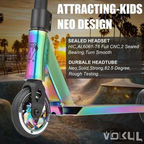 img 3 attached to VOKUL K1 Pro Scooters - Stunt Scooter , Trick Scooter - Intermediate and Beginner Freestyle Scooter for Kids 8+ Years, Teens, and Adults - High-Quality Kick Pro Scooter for Boys and Girls