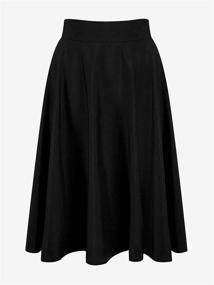 img 1 attached to 👗 CHOiES Women's High Waist Trumpet Midi Skirt - Solid Colors, Inspired Fashion (10 Options: Pink/Black/Blue/White)