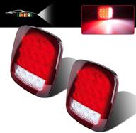🚦 enhance trailer safety with limicar 16led dual color universal lights: stop, tail, turn, and backup logo
