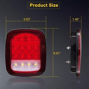 img 1 attached to 🚦 Enhance Trailer Safety with LIMICAR 16LED Dual Color Universal Lights: Stop, Tail, Turn, and Backup
