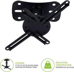 img 2 attached to 🔧 Premium Black Universal Projector Ceiling Mount by Kanto P101: Solid Steel Construction for Easy Installation