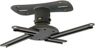 🔧 premium black universal projector ceiling mount by kanto p101: solid steel construction for easy installation logo