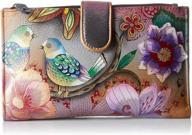 🌺 exquisite anuschka painted leather vintage bouquet women's handbags & wallets: timeless elegance and functionality logo