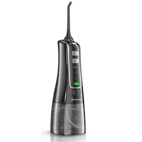 img 4 attached to 💦 Professional Cordless Water Flosser - Rechargeable Portable Dental Irrigator with 5 Tips, 3 Modes, IPX7 Waterproof, 300ML Capacity, High-Frequency Pulsation - Ideal for Home, Travel, Braces & Bridges Care