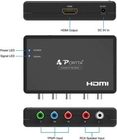 img 3 attached to Конвертер Portta Component в HDMI: поддержка 1080P, 24-битного аудио LPCM, для телевизоров, PS3, PS4, Wii, Xbox и других устройств