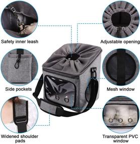 img 1 attached to Портативная дышащая сумка с регулируемым плечом Ownpets