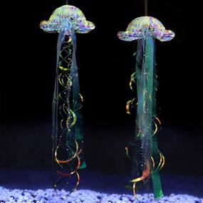img 4 attached to 🎉 Iridescent Silver Glitter Jellyfish: Stunning Under The Sea Mermaid Party Decorations