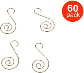 img 2 attached to 🎄 Enhance Your Holiday Décor with Kurt Adler Gold Ornament Hooks (60 Piece Set)