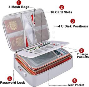 img 2 attached to 🔒 Secure and Stylish Silver DocSafe Document Bag: Fireproof, Water-Resistant, Lockable File Organizer for Total Protection and Portability