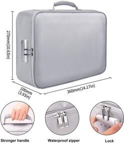 img 3 attached to 🔒 Secure and Stylish Silver DocSafe Document Bag: Fireproof, Water-Resistant, Lockable File Organizer for Total Protection and Portability