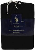 👕 u.s. polo assn. soft and cozy t-shirt cotton jersey sheet set - all season, 4-piece logo