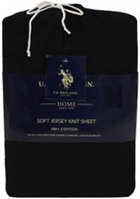 img 4 attached to 👕 U.S. Polo Assn. Soft and Cozy T-Shirt Cotton Jersey Sheet Set - All Season, 4-Piece