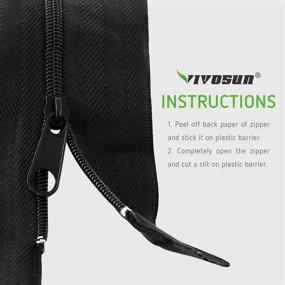 img 1 attached to 🔒 VIVOSUN Heavy Duty Peel & Stick Zipper for Dust Barriers: 1 Pack, 7ft x 3inch - Effective & Easy-to-Use Solution