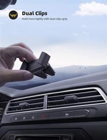 img 1 attached to 🚗 Lamicall Car Vent Phone Mount - Universal Stand for 4.7-6.5'' Smartphones Black