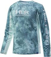 👕 huk boys' clothing: standard long sleeve refraction hunt protection for active youth logo