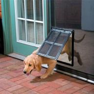 🐾 12"x16" sliding doggy door with magnetic flap - lockable cat door - ideal for existing screen door, window, and porch логотип