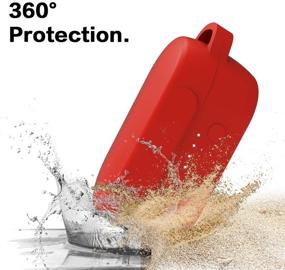 img 3 attached to 🎧 Alquar Silicone Case for Skullcandy Sesh & Sesh Evo - Anti-Lost, Shockproof Protective Case w/ Keychain - Easy Carrying, Red, Skullcandy Sesh Evo Earbuds Case Cover