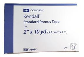 img 3 attached to COVIDIEN Standard Porous Medical Tape Kendall - 2 Inches x 10 Yards (Model #5808C) - Sold Per Box