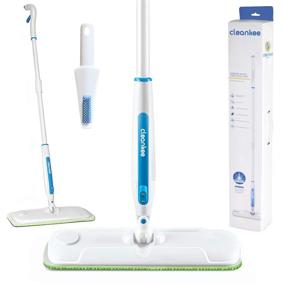 img 4 attached to 🧼 Efficient Microfiber Spray Mop Kit for Sparkling Clean Hardwood Floors - 360° Sprayer Included - Complete Wet Spray Mop Cleaner Set