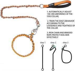 img 2 attached to 🐾 TSPRO Martingale Dog Collar: Adjustable Stainless Steel Slip Training Choke Chain Collar