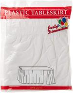 🎀 premium plastic table skirt in elegant white: 29"h x 14'l - perfect for formal events and special occasions! logo