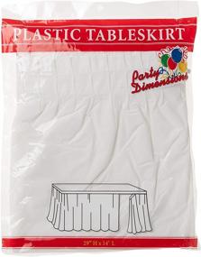 img 4 attached to 🎀 Premium Plastic Table Skirt in Elegant White: 29"H x 14'L - Perfect for Formal Events and Special Occasions!