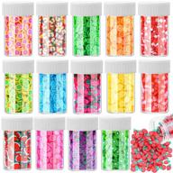 🍓 12,000pcs fruit nail art slices by acejoz - 15 assorted fimo styles for diy slime, 3d polymer, resin charms & more - fruit slices for lip gloss, nail art, cellphone decorations - ultimate seo-friendly product! logo
