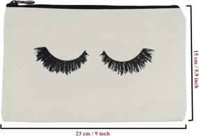 img 2 attached to 💄 LJY Eyelash Pattern Cosmetic Toiletry: Chic, Convenient, and High-Quality