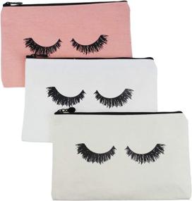 img 3 attached to 💄 LJY Eyelash Pattern Cosmetic Toiletry: Chic, Convenient, and High-Quality