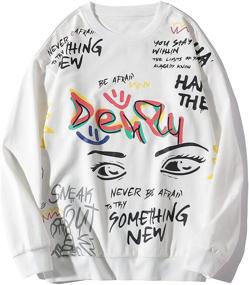 img 4 attached to 👕 Milumia Retro Graphic Crewneck Sweatshirt - Vintage-Inspired Design