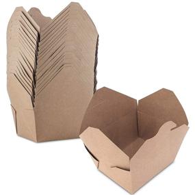 img 4 attached to 🍱 MT Products Extra Small Kraft Paper Takeout Food Box Container - Microwavable & Keeps Food Safe [15 Pieces]