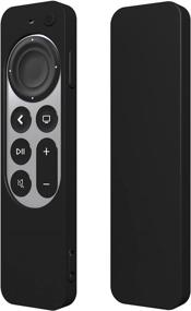 img 4 attached to 📱 Силиконовый защитный чехол LYWHL для пульта Apple TV 4K 2021 Siri Remote 2-го поколения - полнокорпусный чехол, ударопрочный и долговечный, шелковисто-мягкий (черный)