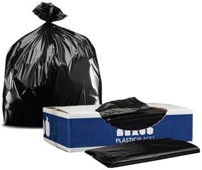 img 3 attached to 🗑️ 500/Case 1.2 Mil 8 Gallon Black Garbage Bags, 15x9x23 Inch