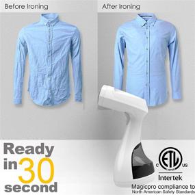 img 4 attached to 👕 MagicPro Portable Garment Steamer: Say Goodbye to Wrinkles with Fast Heat and Auto Off Feature