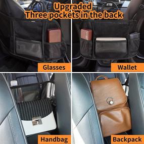 img 2 attached to 👜 PESGUO Bags and Purse Holder for Car: Convenient Headrest Attachment for Stylish Storage