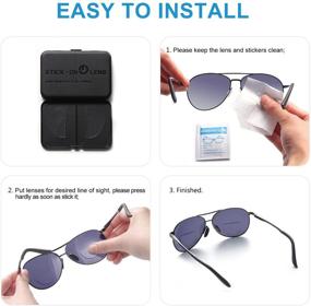 img 2 attached to OuShiun Stick-on Magnification Bifocal Lenses: Boost Clarity with Adhesive Stick Reading Lenses for Safety & Sunglasses - 1 Pair(+1.25 Diopter)