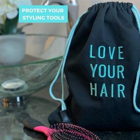 img 1 attached to 💇 Hair Dryer Bag: Efficient Styling Tools Storage Organizer with Compartment and Drawstring - Perfect for Home, Travel, Guest Rooms, Airbnb's & Hotels