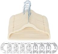 👶 lemonfilter 20 pack kids velvet hangers, non-slip baby clothes hangers space saver ultra thin toddler children hangers with 8 pcs baby wardrobe dividers(beige) логотип