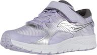 saucony kids s velocer little purple girls' shoes in athletic logo