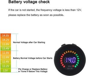 img 1 attached to Премиум водонепроницаемый цифровой вольтметр 12 В постоянного тока для тестирования аккумулятора на морских автомобилях, грузовиках, лодках и домах на колесах - точный вольтметр!